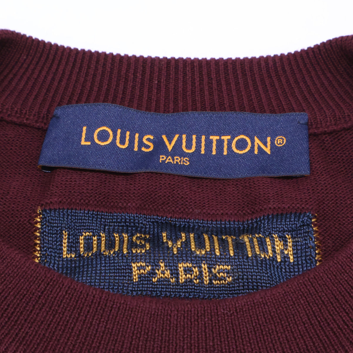 LOUIS VUITTON Louis Vuitton 【Excellent Condition/Domestic Authorized/23AW】RM232 AUQ HPN75W Intarsia Crew-Neck Short-Sleeve Knit Sweater Tops