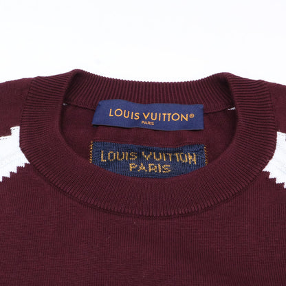 LOUIS VUITTON Louis Vuitton 【Excellent Condition/Domestic Authorized/23AW】RM232 AUQ HPN75W Intarsia Crew-Neck Short-Sleeve Knit Sweater Tops