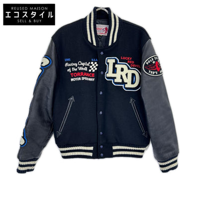 TEDMAN テッドマン 600着限定 239/600 Limited Edition TDJ-11000 ブラック ウール×カーフ 青鬼 スタジャン ジャケット
