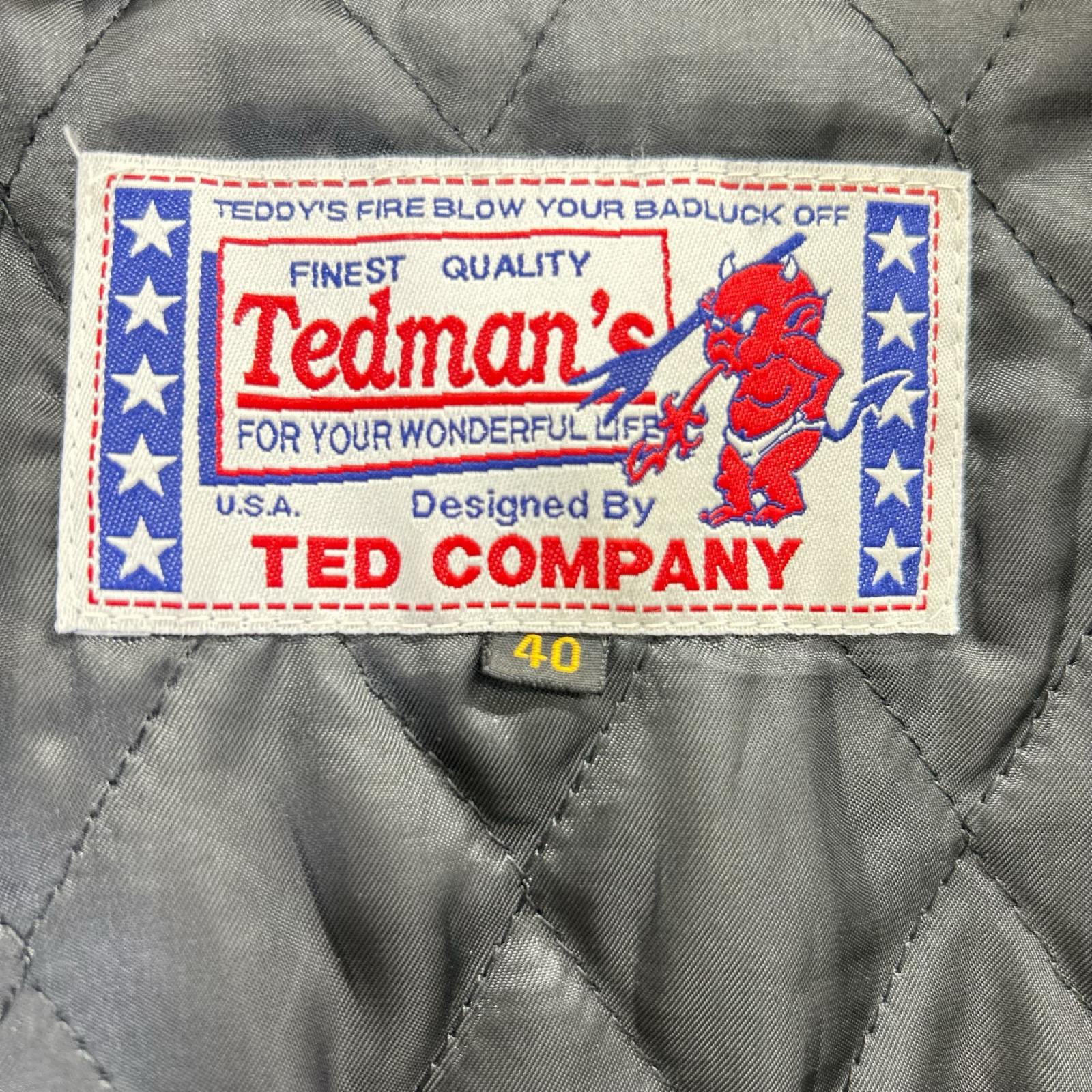TEDMAN テッドマン 600着限定 239/600 Limited Edition TDJ-11000 ブラック ウール×カーフ 青鬼 スタジャン ジャケット