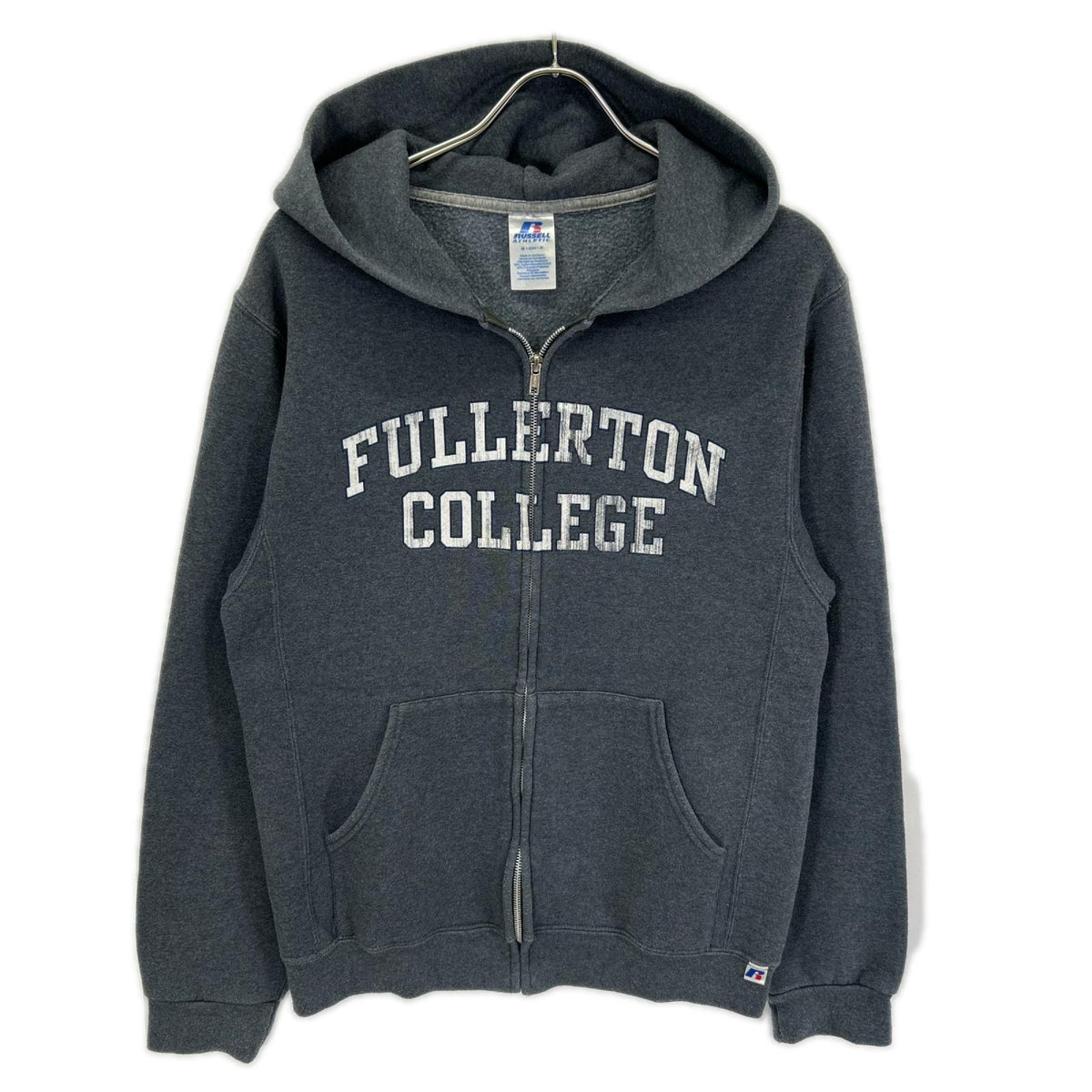 RUSSELL ATHLETIC ラッセルアスレティック 00's グレー コットン FULLERTON 裏起毛 スウェットジップフーディ ジャケット