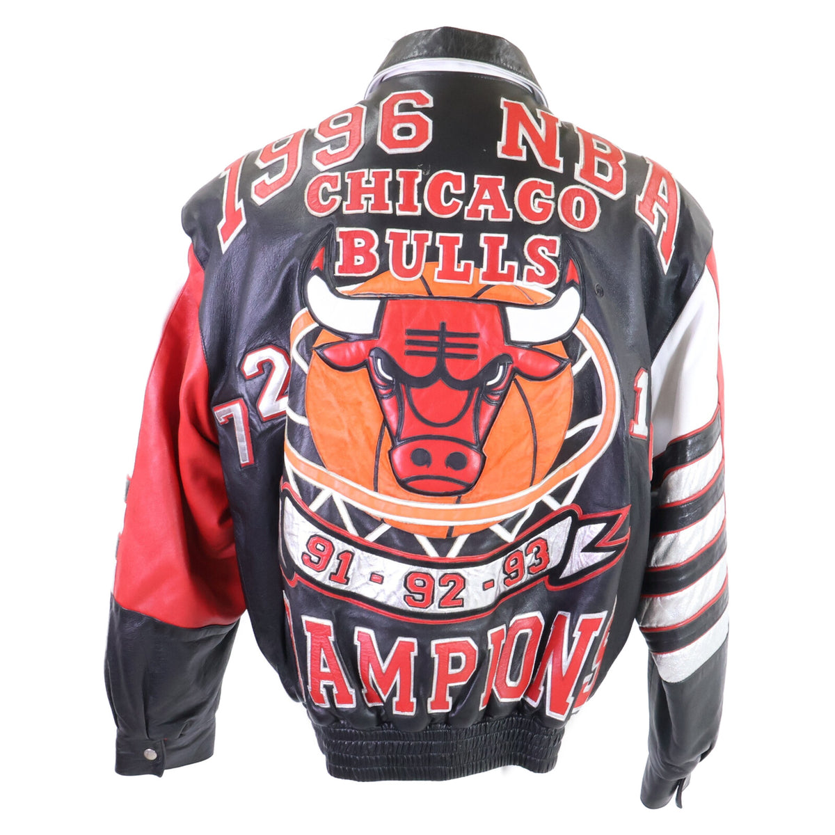 JEFF HAMILTON ジェフハミルトン Premier Edition 90's USA製 Chicago Bulls 72-10 1996 championship レザージャケット ジャケット