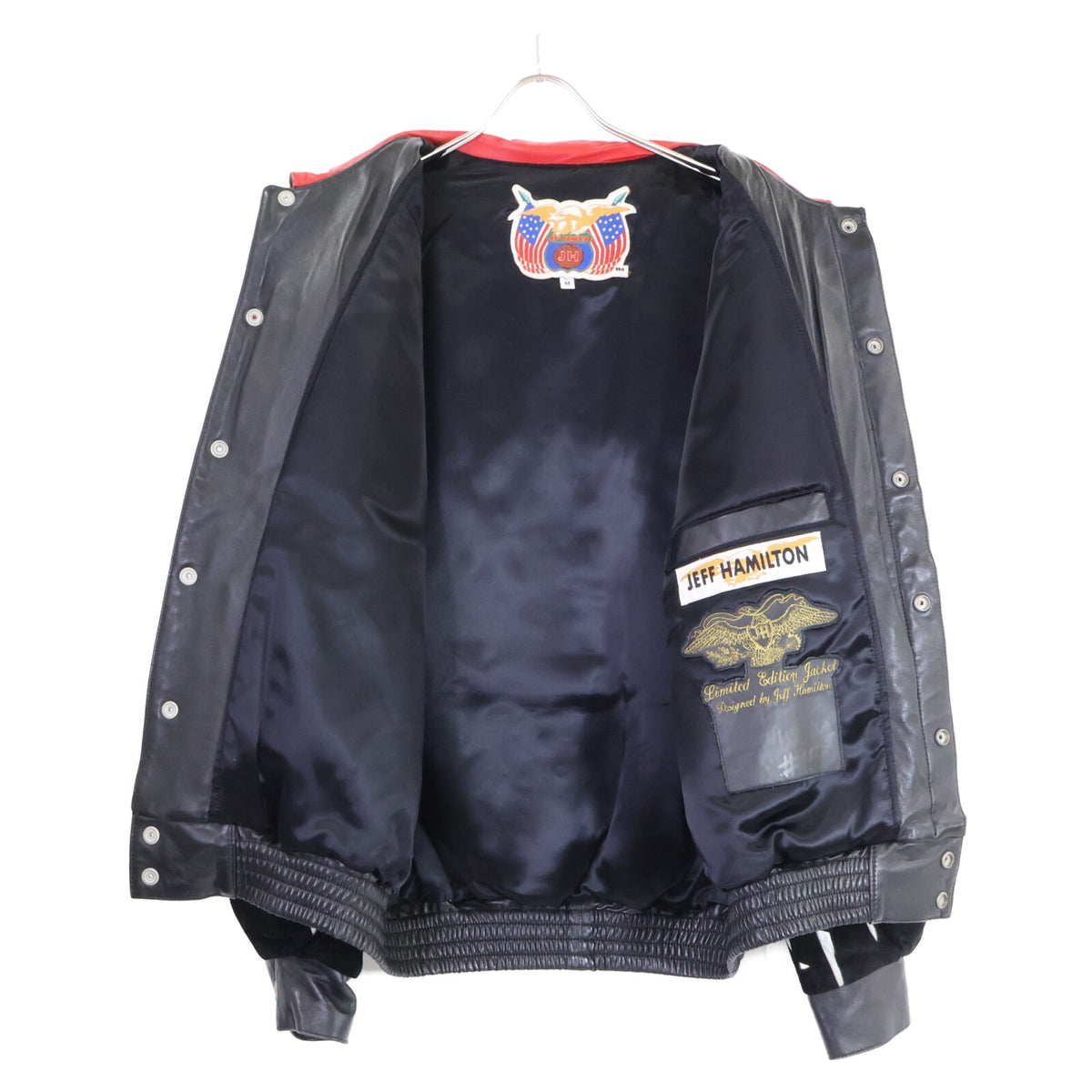JEFF HAMILTON ジェフハミルトン Limited Edition 90's Chicago Bulls シカゴ ブルズ NBA champions TEAM OF THE 90's ラインストーン レザージャケット ジャケット
