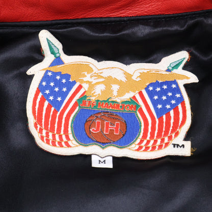 JEFF HAMILTON ジェフハミルトン Limited Edition 90's Chicago Bulls シカゴ ブルズ NBA champions TEAM OF THE 90's ラインストーン レザージャケット ジャケット