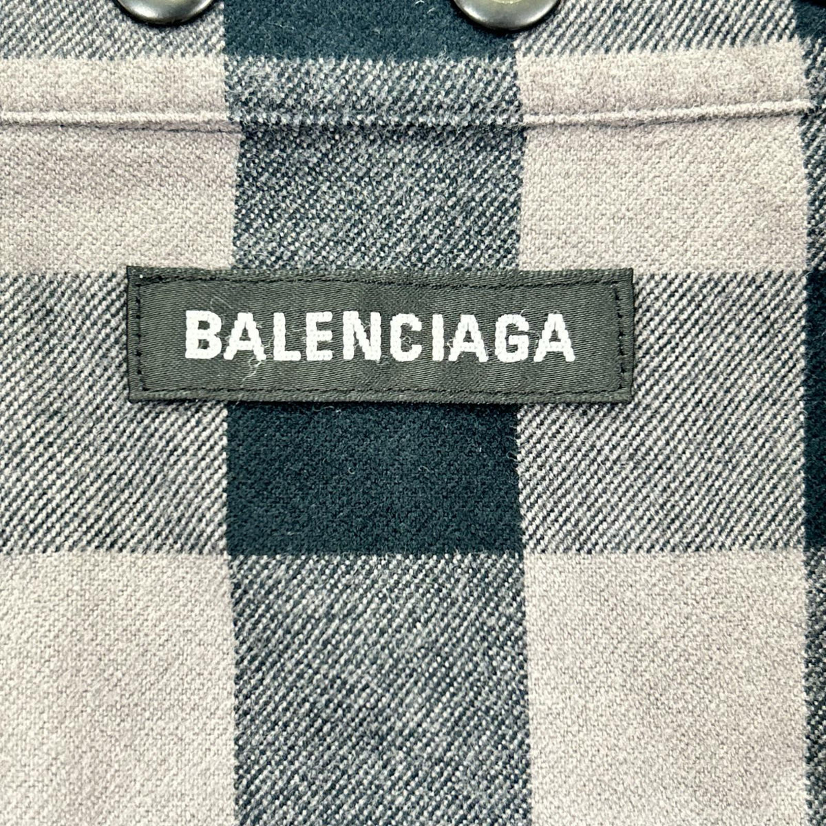 BALENCIAGA バレンシアガ 21年製 681007 ブラック×ピンク ブロックチェック 長袖オーバーシャツ トップス