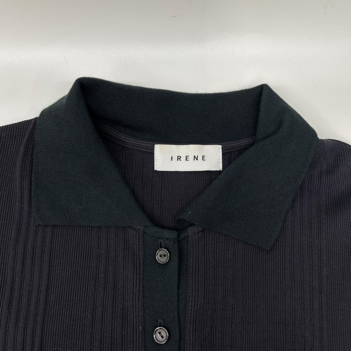 IRENE アイレネ 25SS ダークネイビー コットンテレコ ポロドレス ワンピース