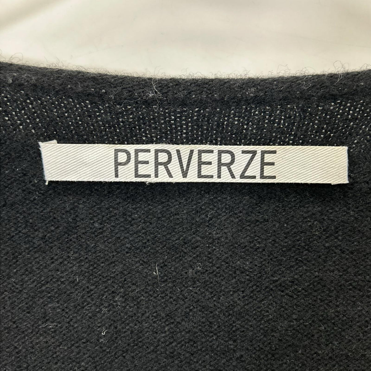 PERVERZE パーバーズ ブラック×グレー ラムウール レイヤードニットベスト ベスト