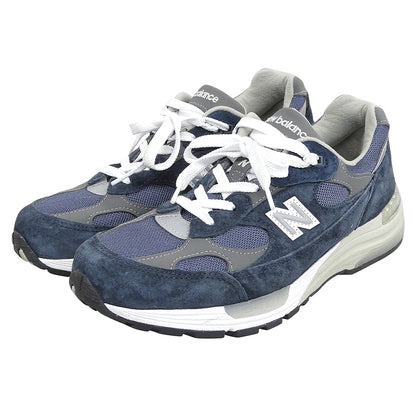NEW BALANCE ニューバランス ABZORB SBS ローカットスニーカー シューズ メンズ スエード×メッシュ ネイビー 26.5cm U992NY シューズ