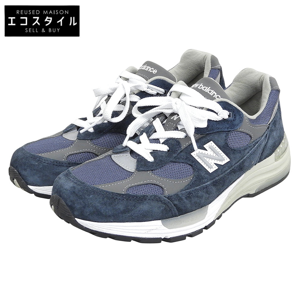 NEW BALANCE ニューバランス ABZORB SBS ローカットスニーカー シューズ メンズ スエード×メッシュ ネイビー 26.5cm U992NY シューズ