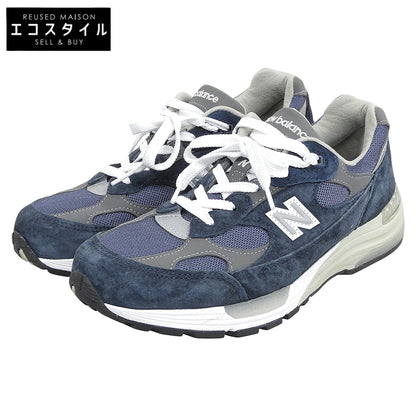 NEW BALANCE ニューバランス ABZORB SBS ローカットスニーカー シューズ メンズ スエード×メッシュ ネイビー 26.5cm U992NY シューズ
