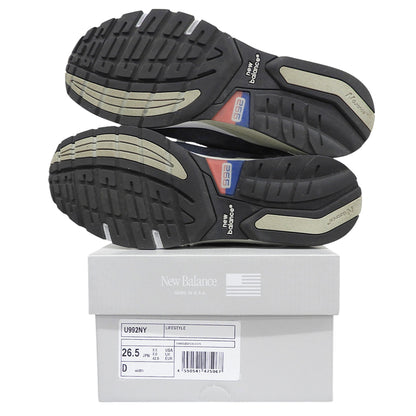 NEW BALANCE ニューバランス ABZORB SBS ローカットスニーカー シューズ メンズ スエード×メッシュ ネイビー 26.5cm U992NY シューズ