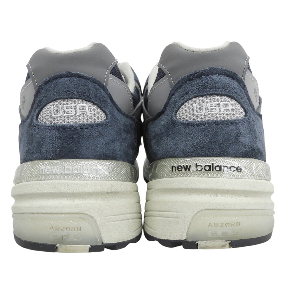 NEW BALANCE ニューバランス ABZORB SBS ローカットスニーカー シューズ メンズ スエード×メッシュ ネイビー 26.5cm U992NY シューズ