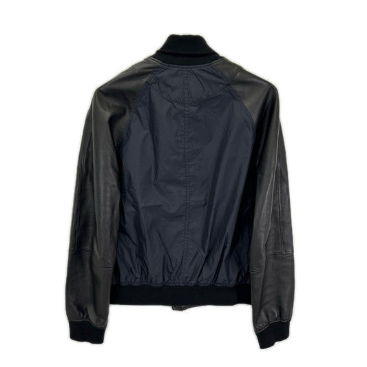 EMMETI Emmeti Custom-Made for Sugawara Shoe Store ARNO GOLD/Arno Gold Black Kazina Nylon x Nappa Silk Lambskin Varsity Jacket Jacket