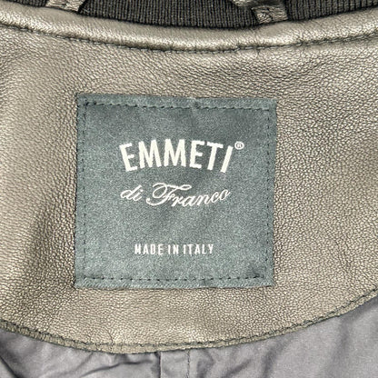 EMMETI エンメティー 菅原靴店別注 ARNO GOLD/アルノゴールド ブラック カジナイロン×ナッパシルクラムスキン スタジアムジャンパー ジャケット