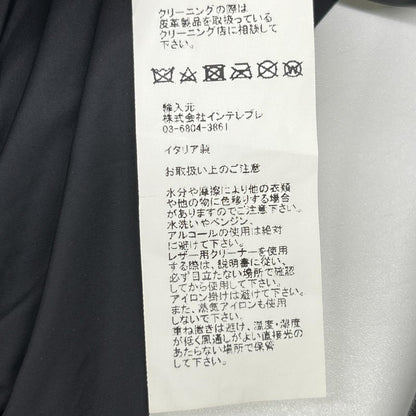 EMMETI エンメティー 菅原靴店別注 ARNO GOLD/アルノゴールド ブラック カジナイロン×ナッパシルクラムスキン スタジアムジャンパー ジャケット