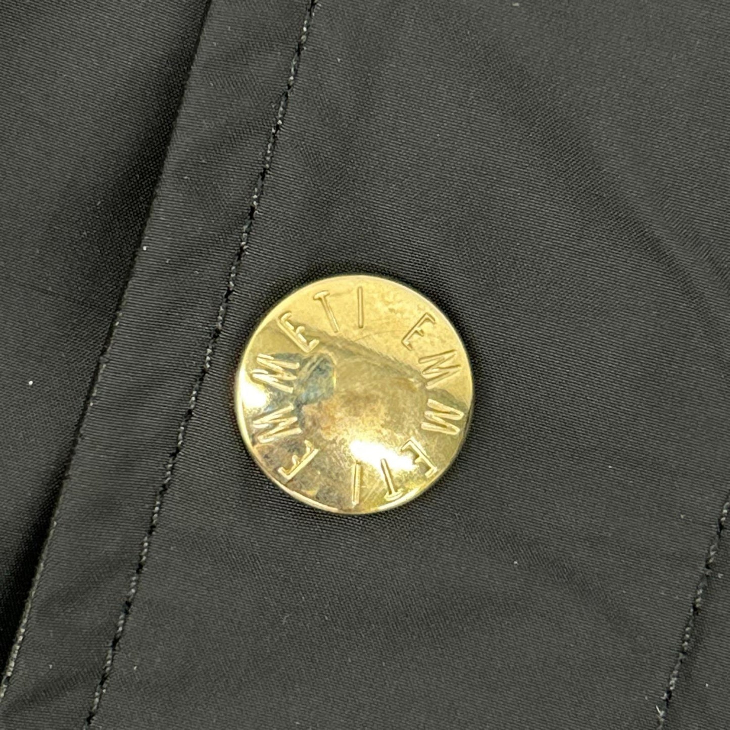 EMMETI エンメティー 菅原靴店別注 ARNO GOLD/アルノゴールド ブラック カジナイロン×ナッパシルクラムスキン スタジアムジャンパー ジャケット