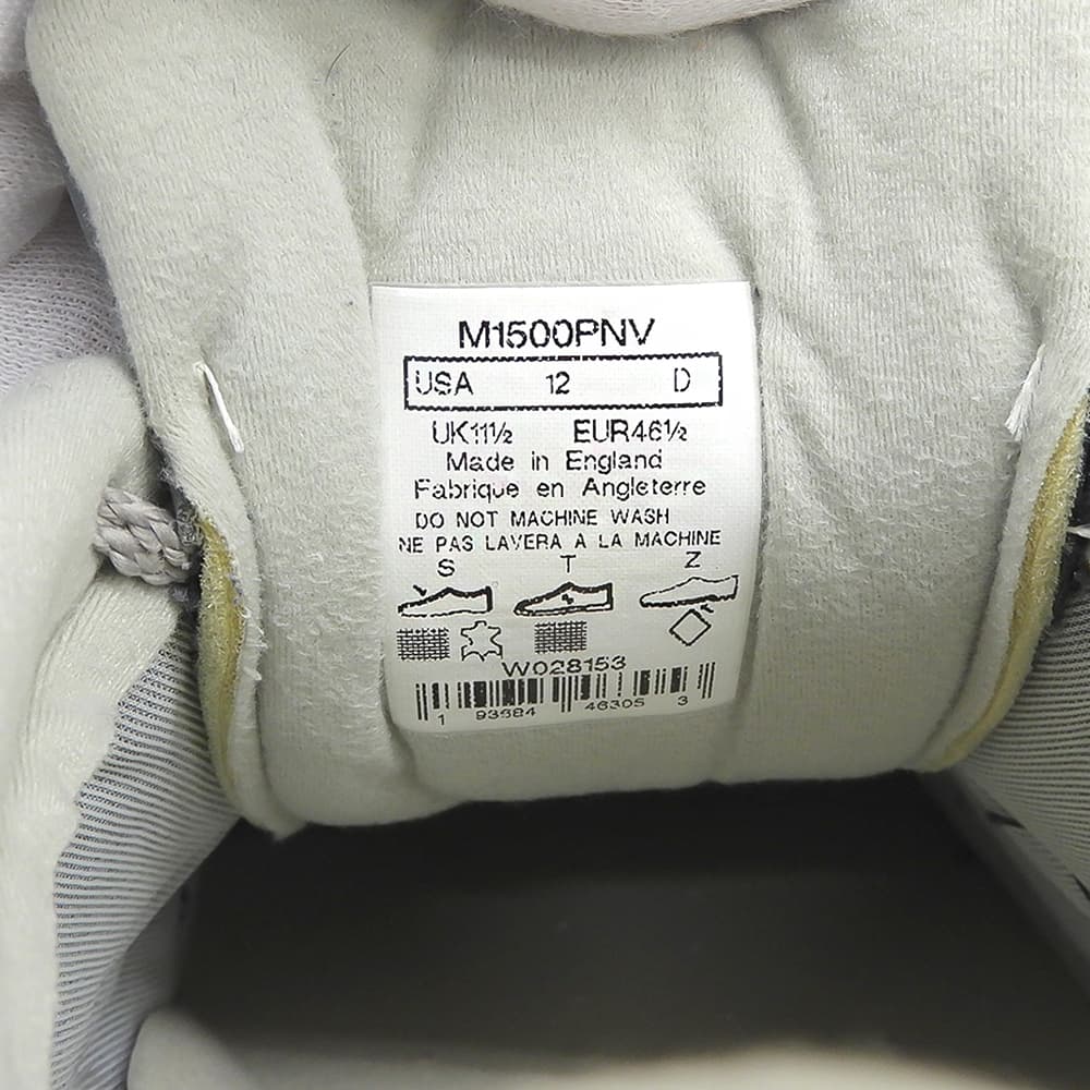 NEW BALANCE ニューバランス ピッグスキンスエード×メッシュ ローカット スニーカー シューズ ネイビー USA12 イングランド製 M1500PNV シューズ