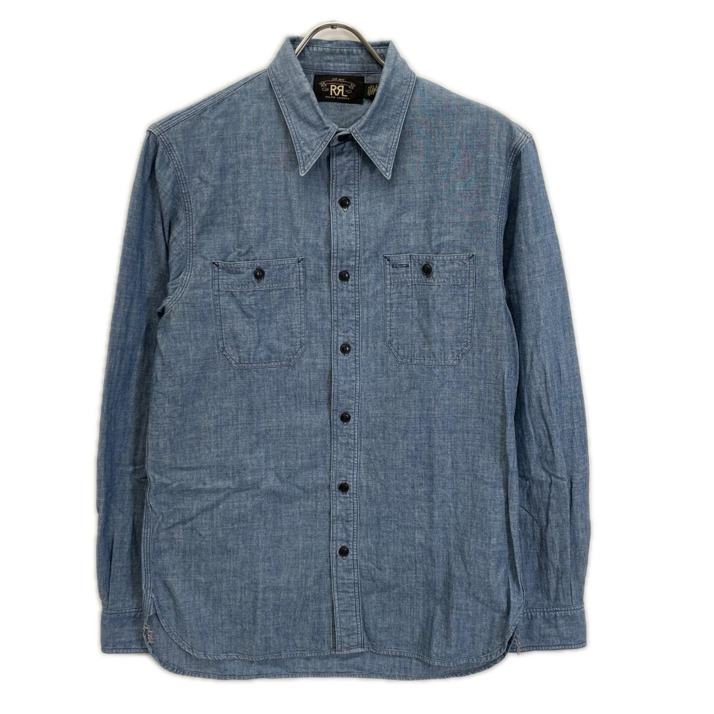 RRL ダブルアールエル インディゴ シャンブレーワークシャツ トップス