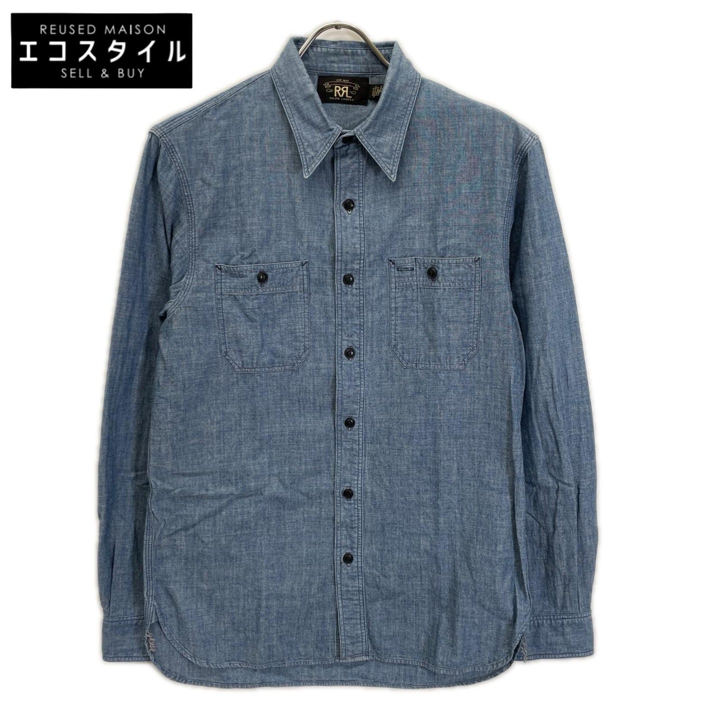 RRL ダブルアールエル インディゴ シャンブレーワークシャツ トップス