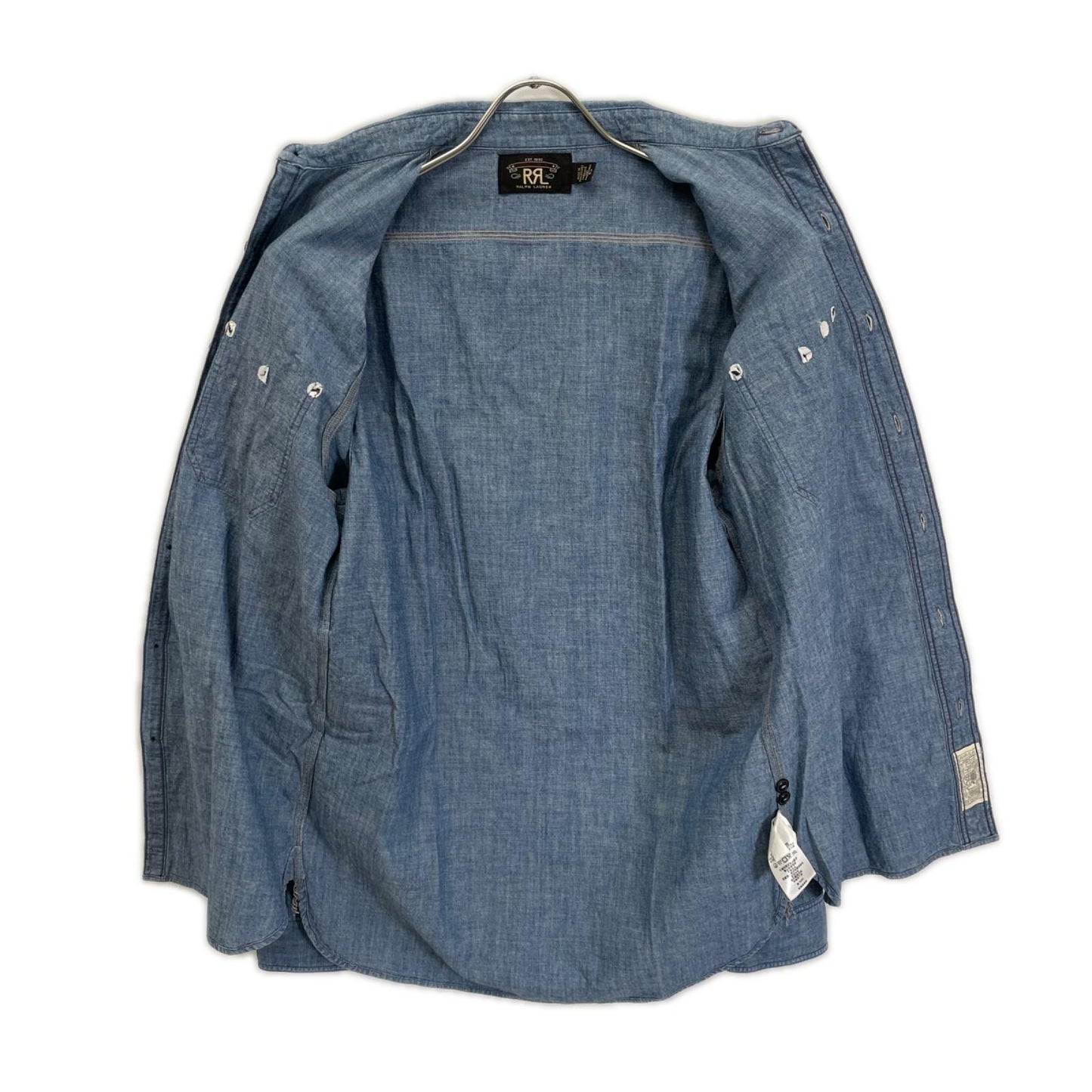 RRL ダブルアールエル インディゴ シャンブレーワークシャツ トップス