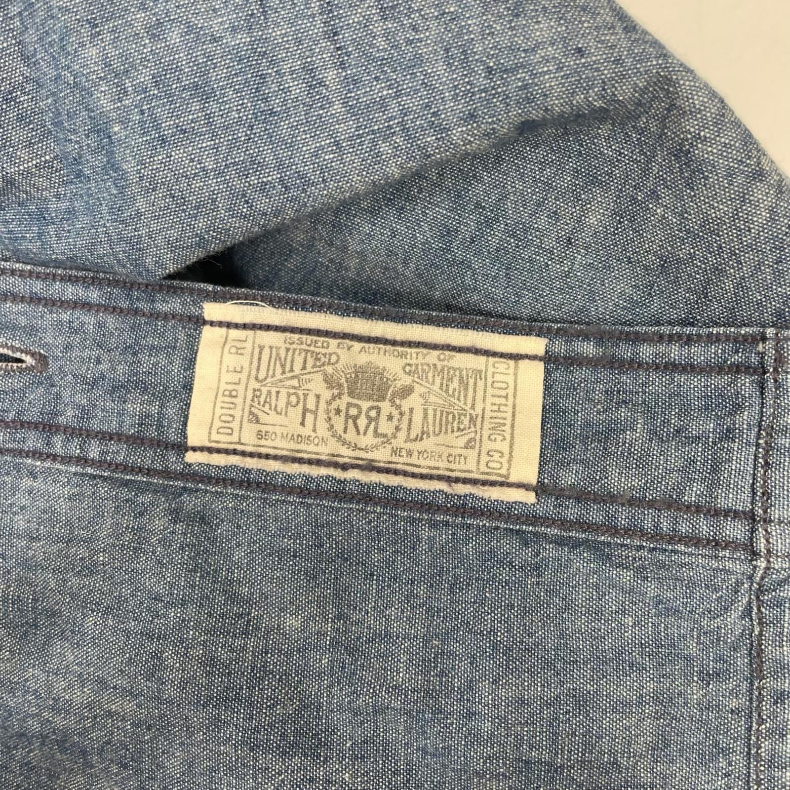 RRL ダブルアールエル インディゴ シャンブレーワークシャツ トップス