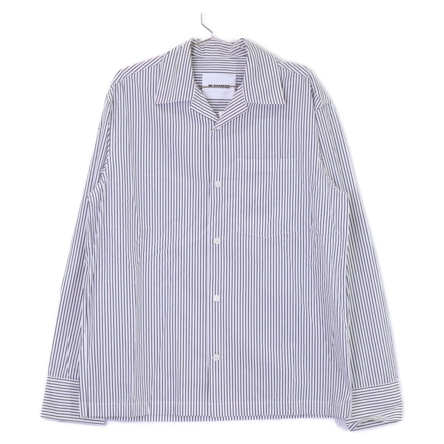 JILSANDER ジルサンダー 【新品同様/国内正規/26年製】J22DL0359 Lightweight Cotton Shirt ストライプ オープンカラー 長袖シャツ トップス