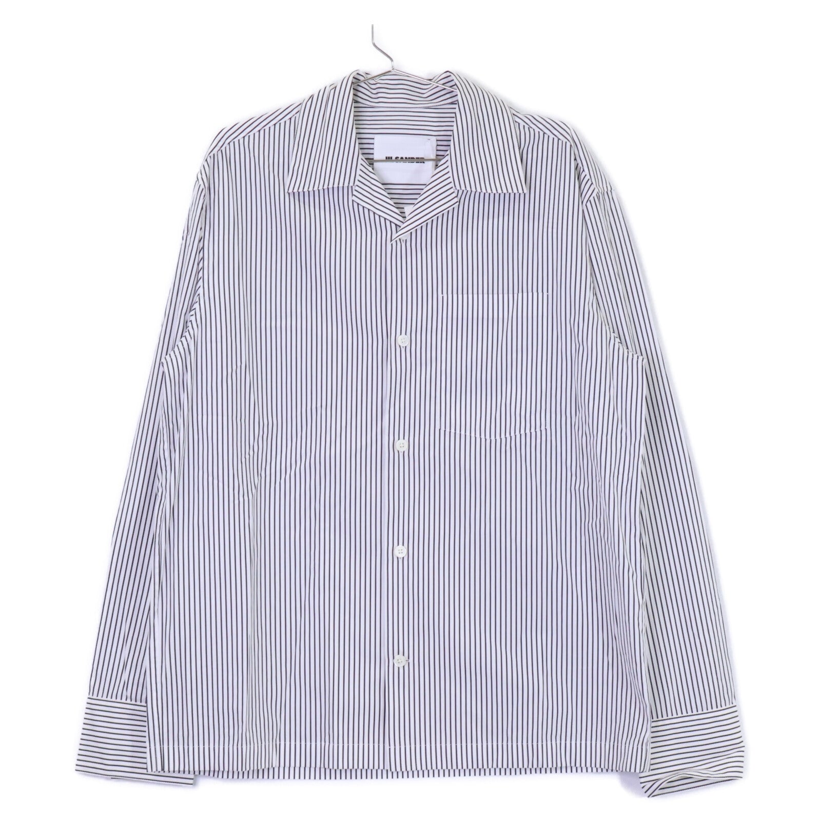 JILSANDER ジルサンダー 【新品同様/国内正規/26年製】J22DL0359 Lightweight Cotton Shirt ストライプ オープンカラー 長袖シャツ トップス