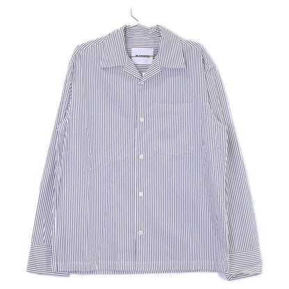 JILSANDER ジルサンダー 【新品同様/国内正規/26年製】J22DL0359 Lightweight Cotton Shirt ストライプ オープンカラー 長袖シャツ トップス