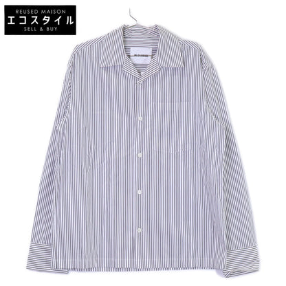 JILSANDER ジルサンダー 【新品同様/国内正規/26年製】J22DL0359 Lightweight Cotton Shirt ストライプ オープンカラー 長袖シャツ トップス