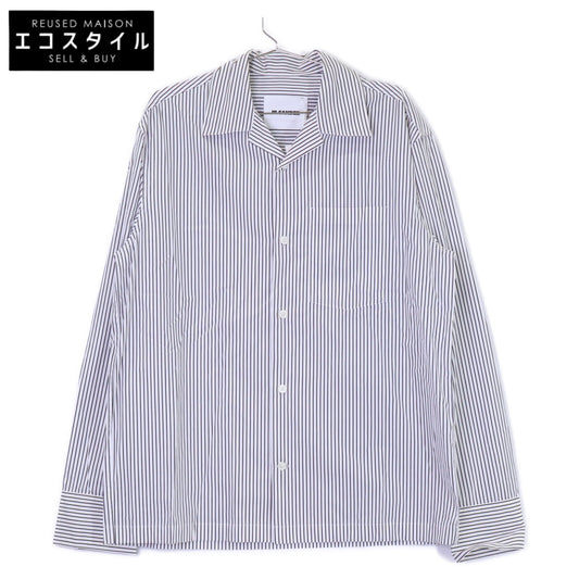 JILSANDER ジルサンダー 【新品同様/国内正規/26年製】J22DL0359 Lightweight Cotton Shirt ストライプ オープンカラー 長袖シャツ トップス