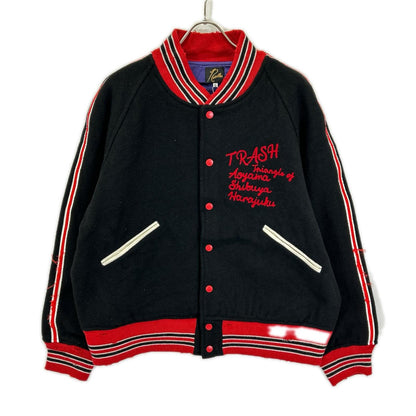 needles ニードルズ RW168 ブラック Deconstructed Lettered Jacket - Wool Melton レタードジャケット ジャケット