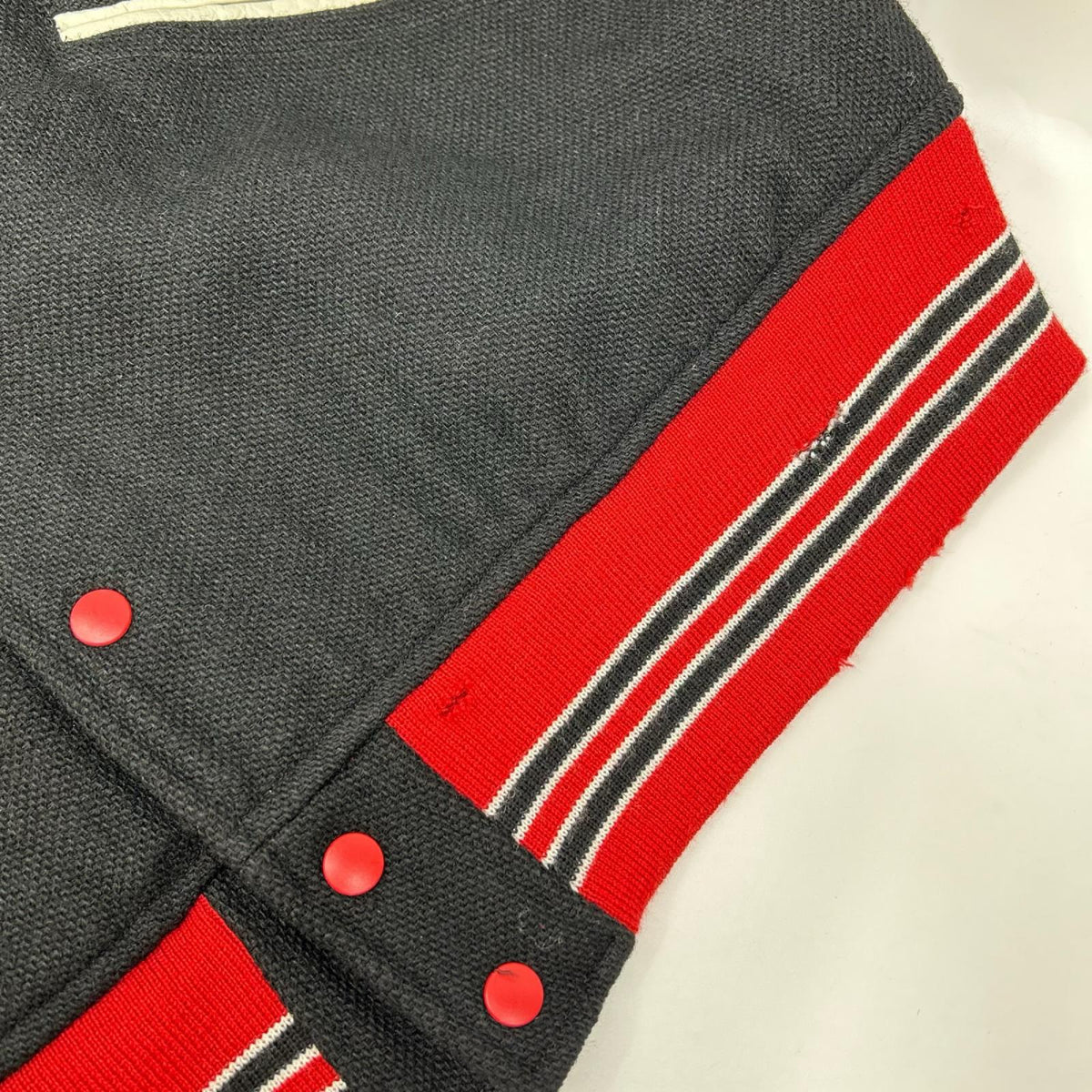 needles ニードルズ RW168 ブラック Deconstructed Lettered Jacket - Wool Melton レタードジャケット ジャケット