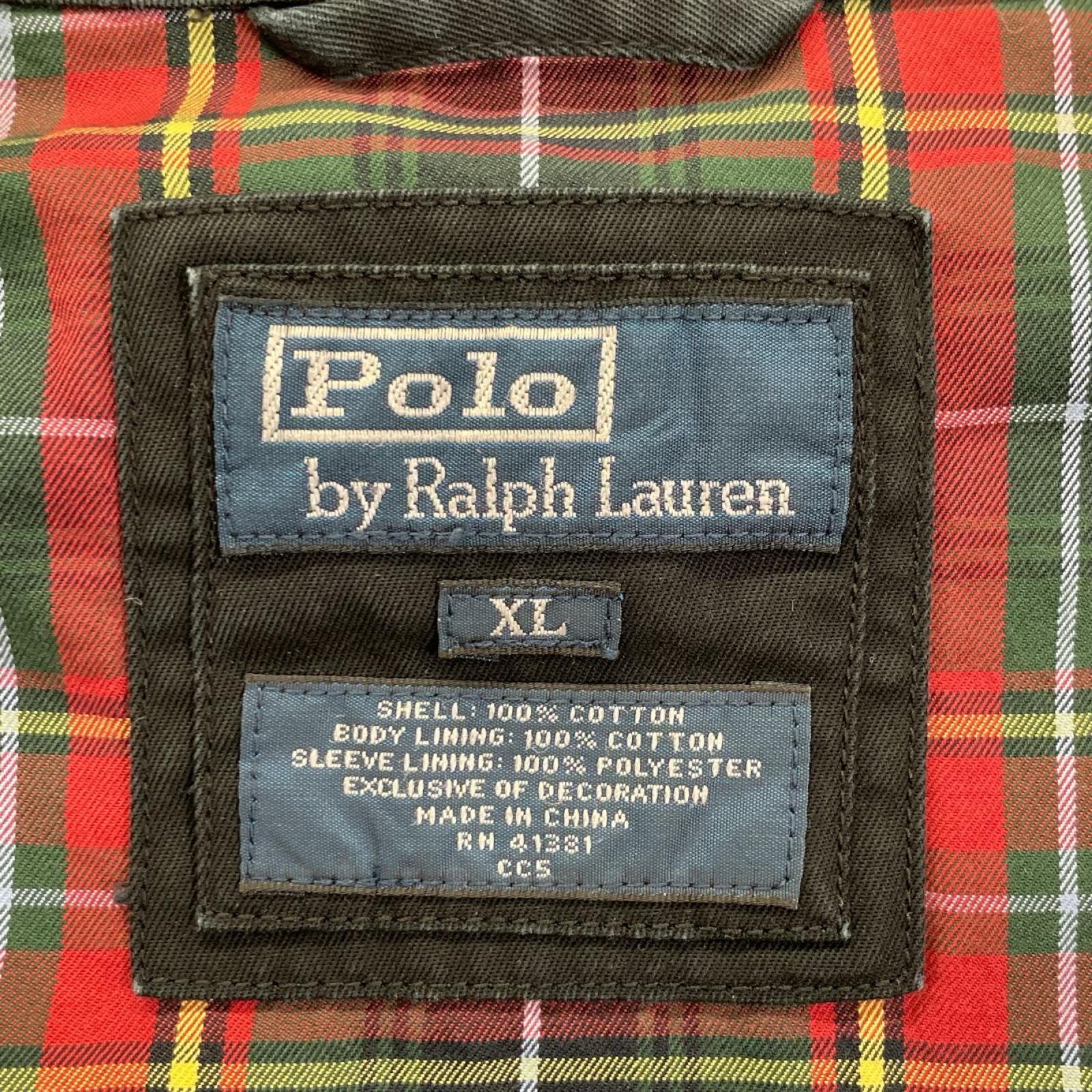 POLObyRalphLauren ポロラルフローレン 90's ブラック 裏地タータンチェック レッドポニー刺繍 スイングトップ ジャケット