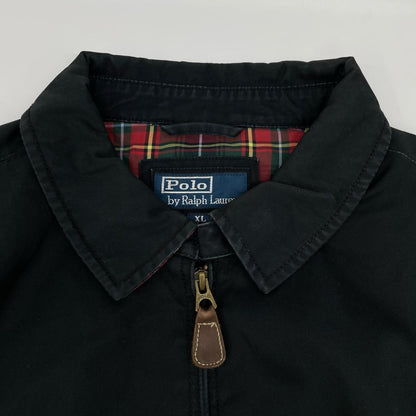 POLObyRalphLauren ポロラルフローレン 90's ブラック 裏地タータンチェック レッドポニー刺繍 スイングトップ ジャケット