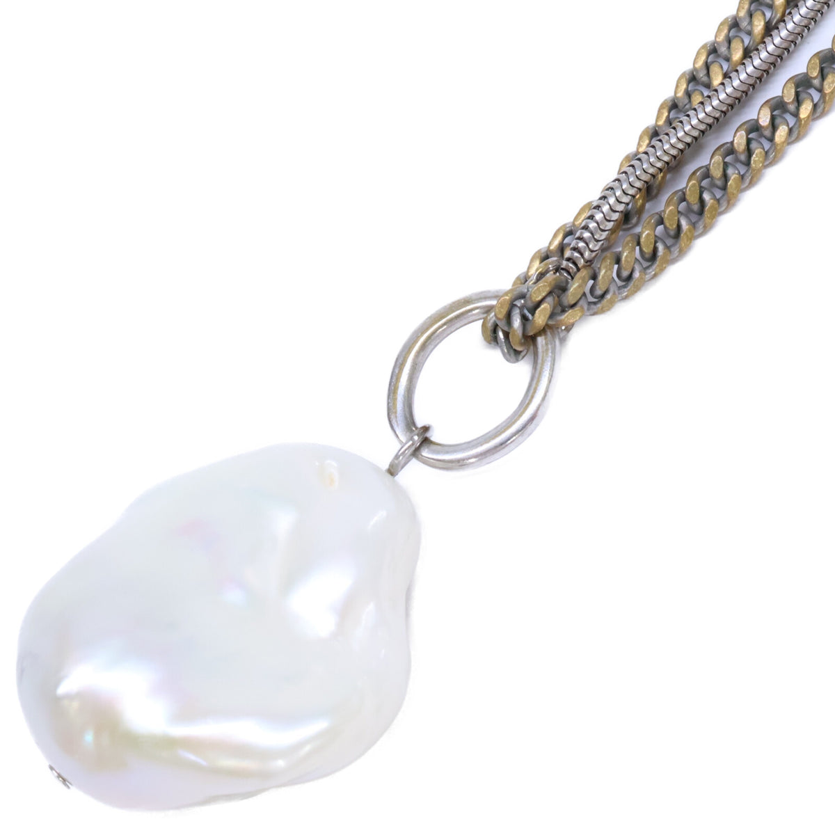 Lautashi ラウタシー la_1005-22 バロックパール ロングチェーン ネックレス