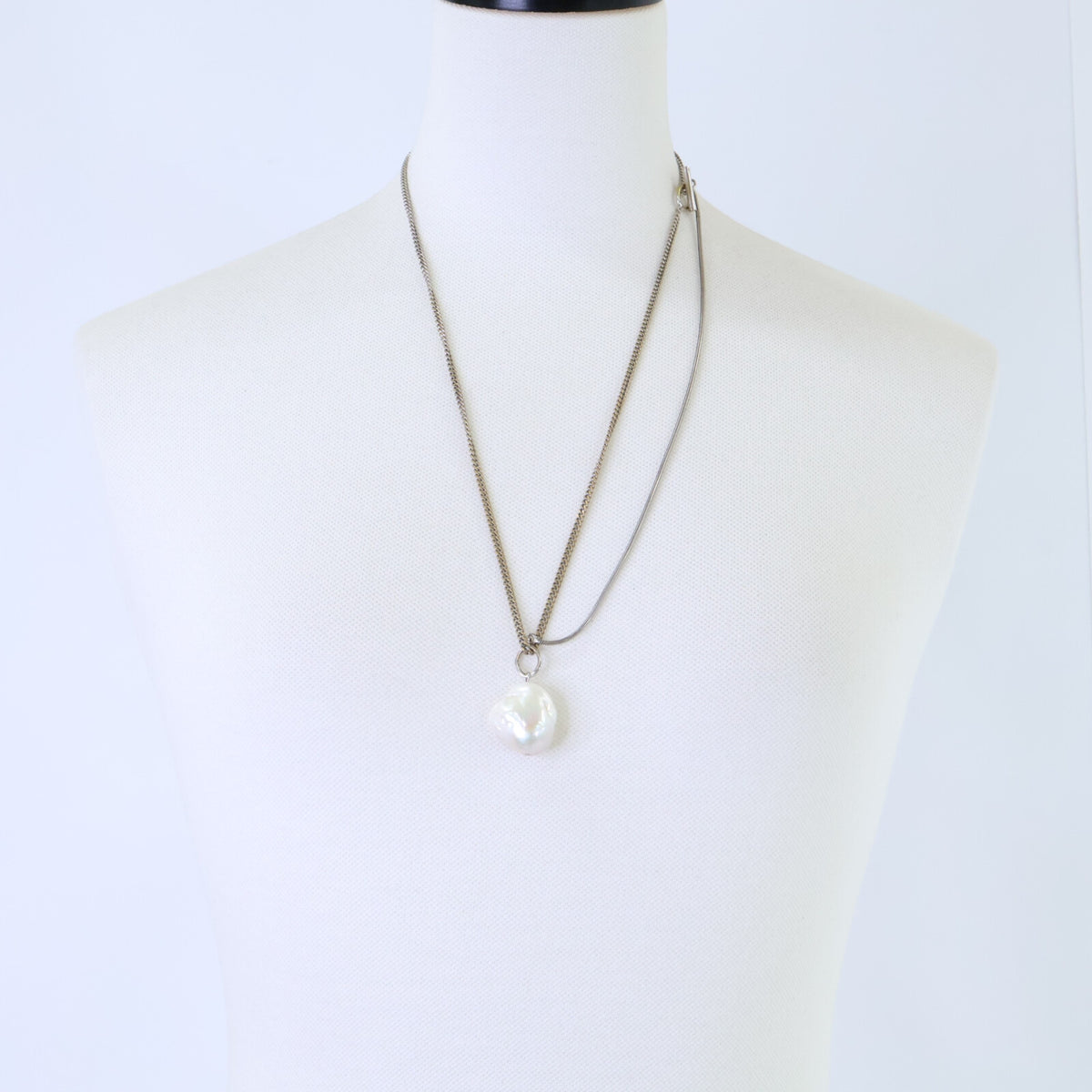 Lautashi ラウタシー la_1005-22 バロックパール ロングチェーン ネックレス