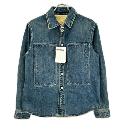 JIL SANDER+ ジルサンダープラス 25年製 J40DL0160 ロゴパッチ デニムオーバーシャツ/ジャケット ジャケット