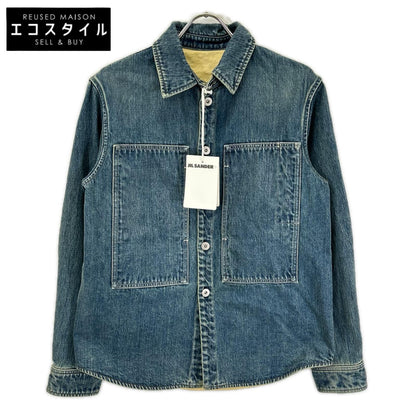 JIL SANDER+ ジルサンダープラス 25年製 J40DL0160 ロゴパッチ デニムオーバーシャツ/ジャケット ジャケット