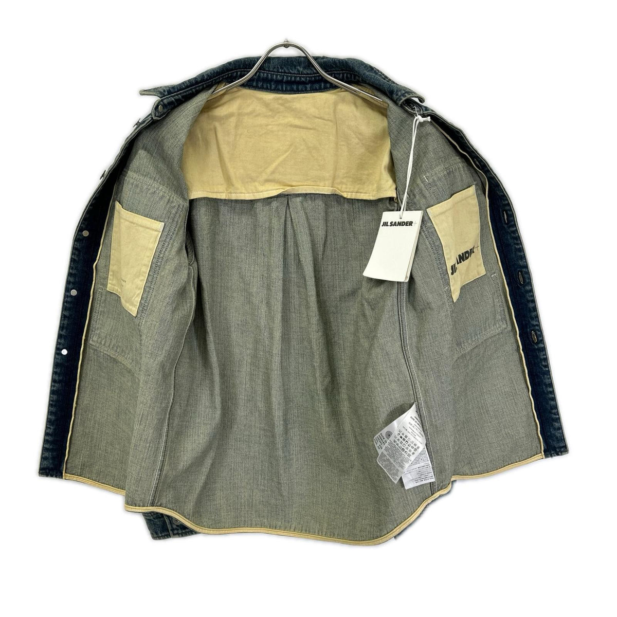 JIL SANDER+ ジルサンダープラス 25年製 J40DL0160 ロゴパッチ デニムオーバーシャツ/ジャケット ジャケット