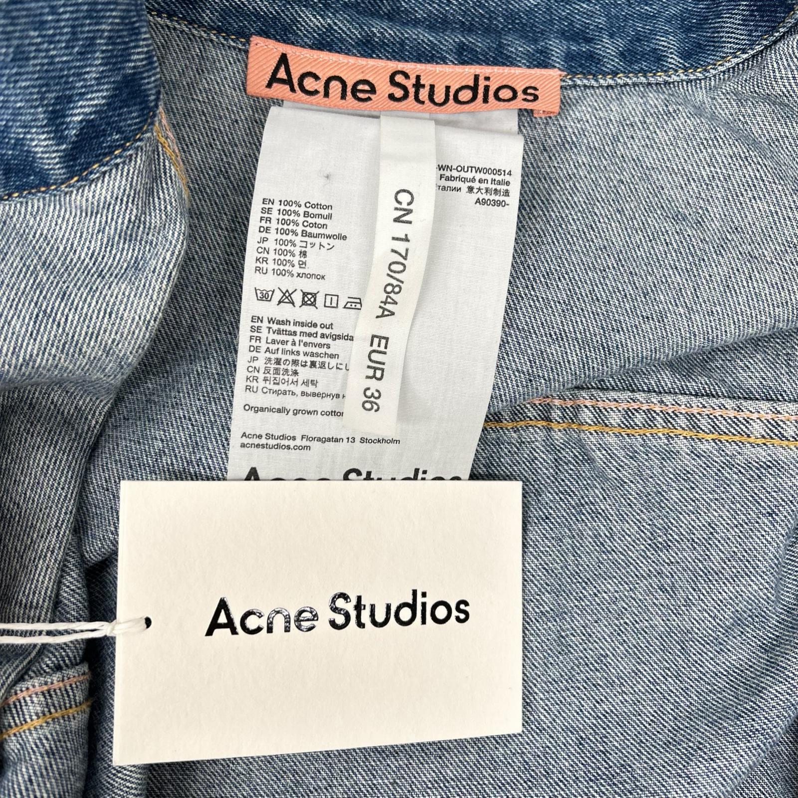 ACNE STUDIOS アクネ ストゥディオズ FN-WN-OUTW000514 リラックスクロップドフィット デニムジャケット ジャケット