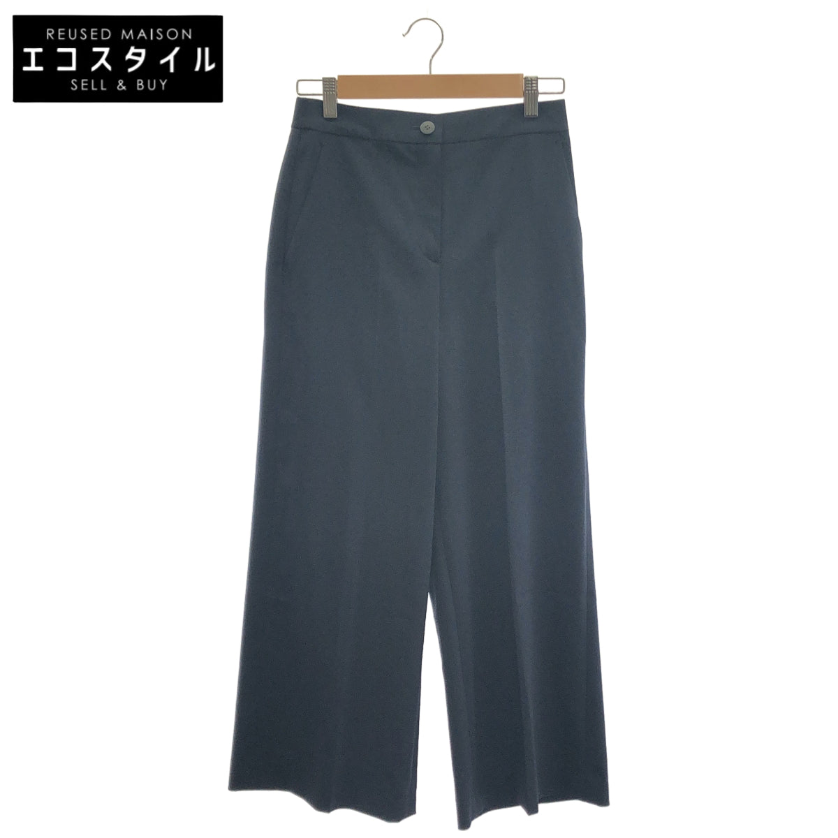 theory luxe セオリーリュクス 25SS ネイビー Sycamore 2 Kimie Pant ワイドパンツ ボトムス