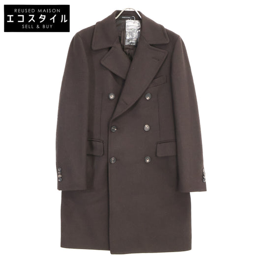 TAGLIATORE Tagliatore [Brilla exclusive] CFBLMOW-34BIC168 Brown Wool RICH Herringbone Double-breasted Long Coat Coat