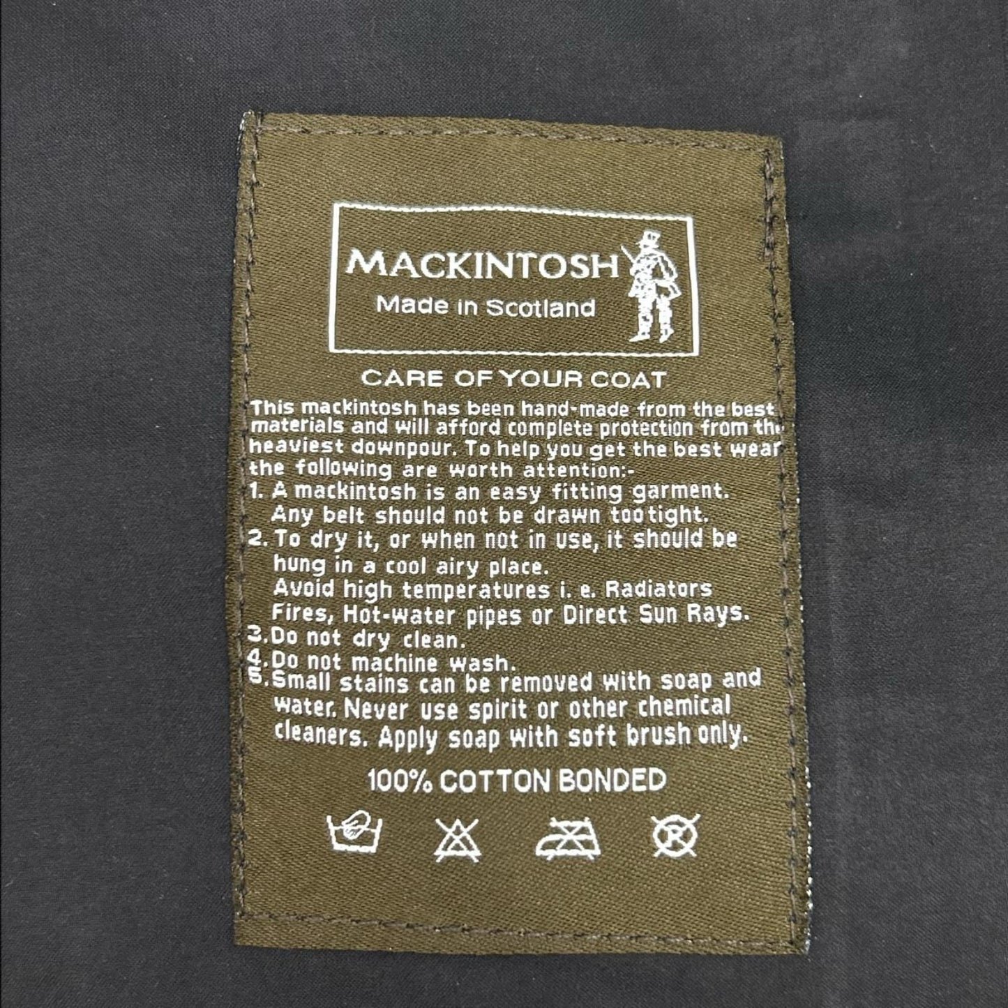 MACKINTOSH マッキントッシュ ID/IG/IP/IX ブラック ゴム引きステンカラーコート コート