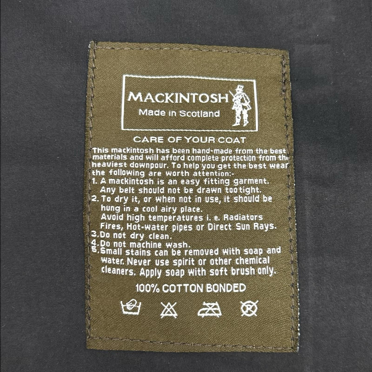MACKINTOSH マッキントッシュ ID/IG/IP/IX ブラック ゴム引きステンカラーコート コート