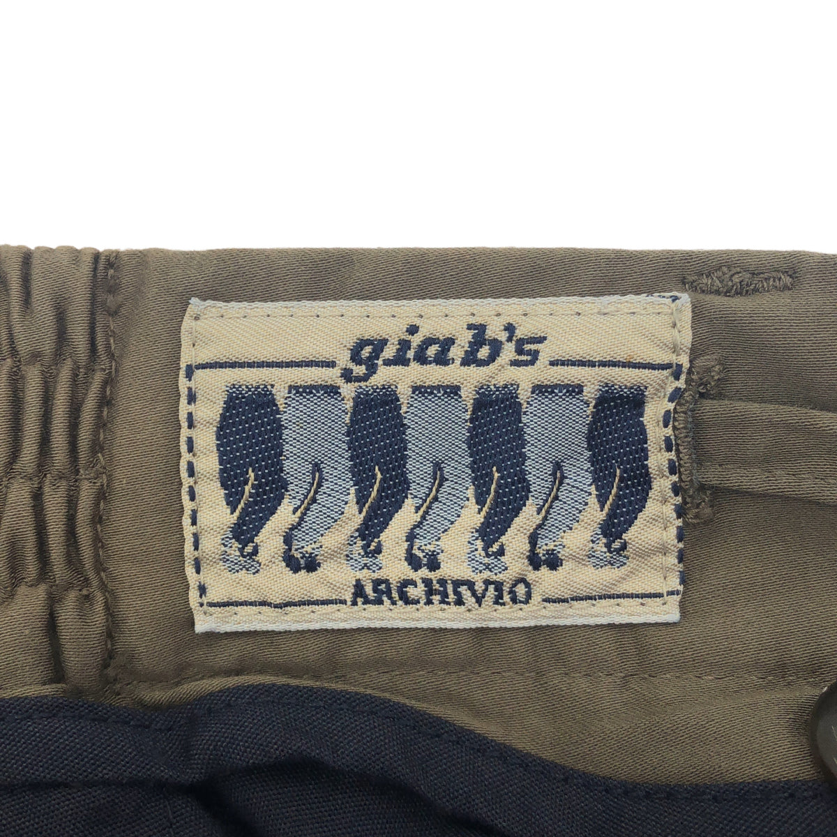 giab's ARCHIVIO ジャブスアルキヴィオ カーキ 16S MASACCIO/TYPE A A4BK7 マサッチョ テーパードパンツ ボトムス