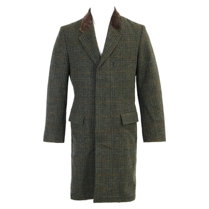 RRL ダブルアールエル 【美品/国内正規/23AW】782914168001 限定コレクション ベルベットカラー プラッド シェットランド ウール ツイル コート
