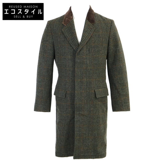 RRL ダブルアールエル 【美品/国内正規/23AW】782914168001 限定コレクション ベルベットカラー プラッド シェットランド ウール ツイル コート