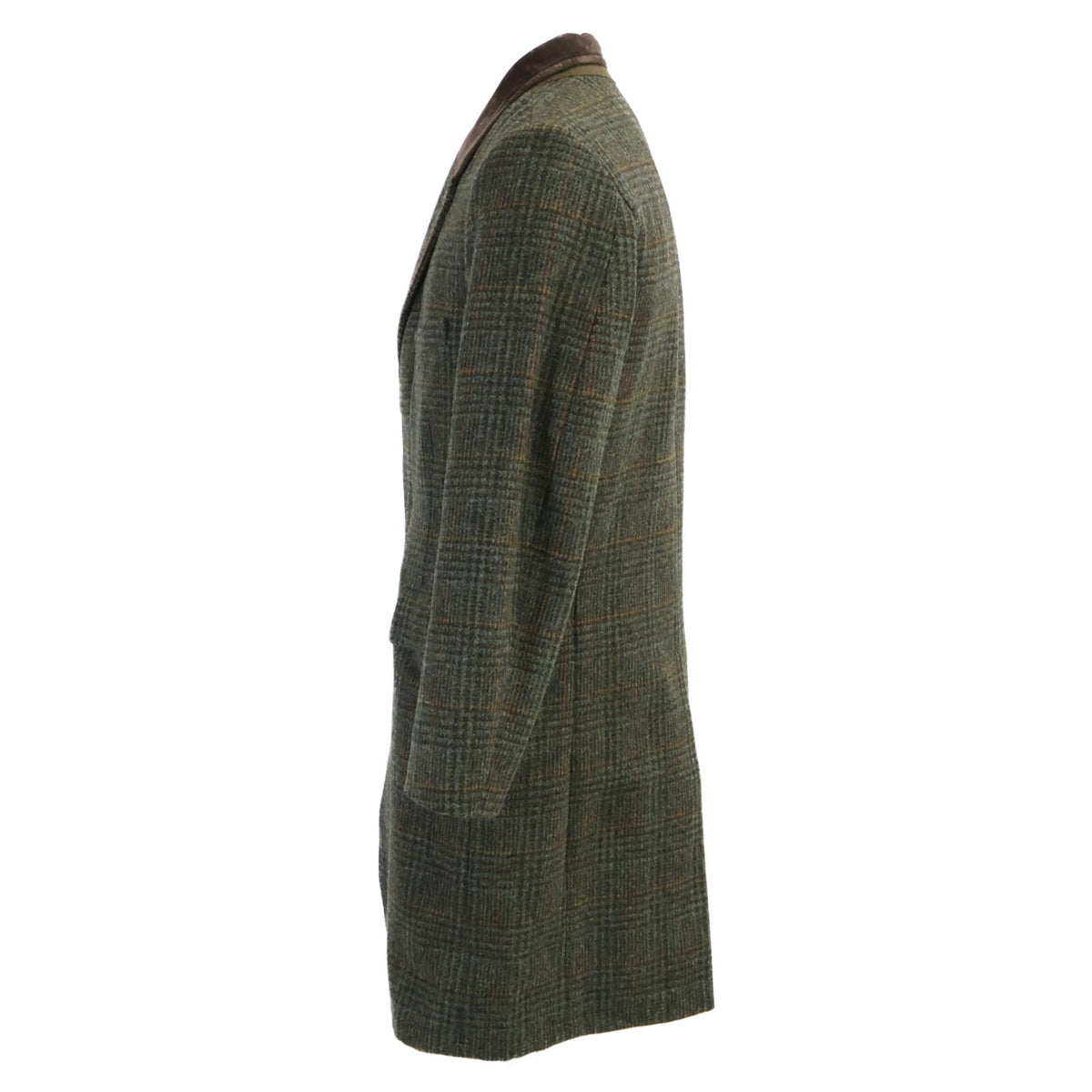 RRL ダブルアールエル 【美品/国内正規/23AW】782914168001 限定コレクション ベルベットカラー プラッド シェットランド ウール ツイル コート