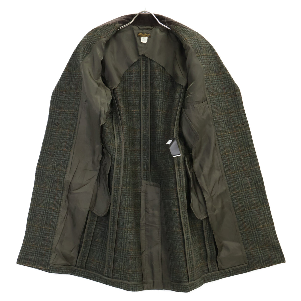 RRL ダブルアールエル 【美品/国内正規/23AW】782914168001 限定コレクション ベルベットカラー プラッド シェットランド ウール ツイル コート