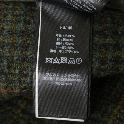 RRL ダブルアールエル 【美品/国内正規/23AW】782914168001 限定コレクション ベルベットカラー プラッド シェットランド ウール ツイル コート